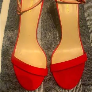 Bright red size 9 express heels